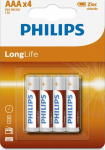 Philips Battery R03 AAA LONGLIF E (4 SZT BLISTER)