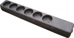 Garbot Plast Power Strip 6-way EDB, Outlet. Black