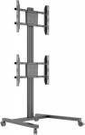 Multibrackets M Display Stand 180 Dual Vertical | Fast 1800mm | VESA 75x75-700x400 | Max 30kg | Svart