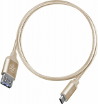 Cable USB SilverStone USB-A - USB-C 0.5 m Gold (52033)