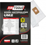 AWTools microfiber vacuum cleaner bag UM2 MAKITA VC2010/2511/2512/445/446 5szt. (AW00402)