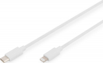 DIGITUS USB Kabel USB-C St. -> Lightning St., MFI 2M wei&szlig;