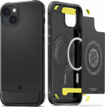Kaitse&uuml;mbris Rugged Armor MagFit, Apple iPhone 14, must, MagSafe, Spigen