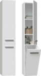 Topeshop Bathroom cabinet post basket NEL IV white mat