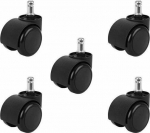 Malatec Office chair casters - 5pcs - black