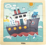 Viga Toys VIGA Handy Wooden Ship Puzzle 9 element&oacute;w