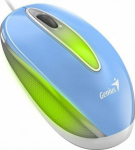 Genius Computer Technology Mouse Genius Genius Mouse DX-Mini, 1000DPI, Optical, 3kl., Wired USB, niebieska, Classical, backlight RGB
