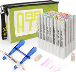 Double-sided Marker Pens ARRTX Oros, 40 Colours, pastel tone shade