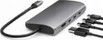 HUB USB Satechi Adapter Satechi USB-C Multiport 8K USB-C / USB-C, HDMI, 3xUSB-A 3.2 Gen 2 10Gbps, USB-A 3.2 Gen 1 5Gbps, SD/TF space gray