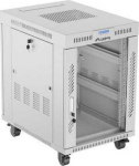 LANBERG free standing rack cabinet 19/15U 600x800 glass door LCD flat pack grey V2