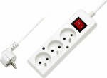 Listwa zasilająca Blow 9594# extension network ps-370wsp 3-grounded sockets+switch 3m white 3x1mm