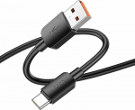 Kabel USB Hoco HOCO kabel USB A do Typ C PD 6A 100W X96 1 m czarny
