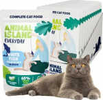 ANIMAL ISLAND Everyday White fish fillets in broth - wet cat food - 12 x 85g