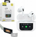 Dudao Headphones Headphones U19 douszne TWS Wireless Bluetooth 5.3 z display LED - White