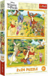 Trefl PUZZLE 2x24 A day in the garden/Winnie the Pooh 34436