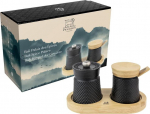 Peugeot Bali Fonte Pepper Mill Salt Cellar Tray 8cm BLACK