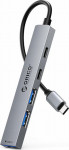 ORICO HUB 5-portowy input 2w1: USB-A/USB-C / output: 2x USB-A 2.0 + 1x USB-A 3.0 + 1x USB-C 2.0 + 1x USB-C PD65W przew&oacute;d 0.17M - szary