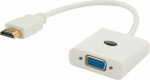 Adapter AV Savio HDMI - D-Sub (VGA) white (CL-27B)