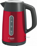 BOS Bosch | Kettle | DesignLine TWK4P434 | Electric | 2400 W | 1.7 L | Stainless steel | 360&deg; rotational base | Red/Black