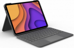 Log Logitech Folio Touch - Keyboard and folio envelope - With trackpad - hinterleuchtet - Apple Smart connector - QWERTZ - Deutsch - Oxford Gray - f&uuml;r Apple 10.9-inch iPad Air (4. Generation, 5. Generation)