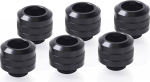 Alphacool Eiszapfen Pro Anschluss 13mm Hardtube Fitting G1/4, 6-Pack - schwarz