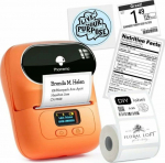 Label Printer Phomemo Phomemo M110 Thermal Printer Bluetooth 20-50mm Do Etykiet Samoprzylepnych Naklejek Zdjęć Notatek Grafik / Orange