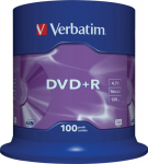 Verbatim DVD+R 16x 4.7GB 100P CB 43551