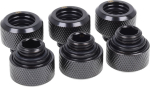 Alphacool Eiszapfen 13mm Hardtube Anschraubt&uuml;lle G1/4, 6-Pack - schwarz