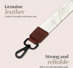 MIO Lanyard strap White Marble, light brown