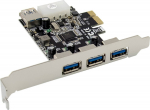 InLine InLine&reg; PCIe Karte, 3x+1x USB 3.2 Gen.1, Molex compatible 4-Pin Stromanschluss