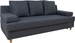 Sofa bed VELLA with storage box, dark grey