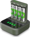 GP ReCyko Everyday Battery Charger, B441 (USB) + Dock D451, incl. 4 x AA 2100 mAh Batteries