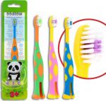 Wellbee Kids Toothbrush for children (3+) Travel Soft - mix colors