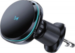 Wozinsky Car Holder WCT5-Q6S2Y z Qi inductive charger/MagSafe 15W for a ventilation grille with a fan - czarny
