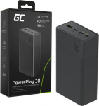 POWERBANK Greencell PowerPlay 30 30000mAh FAST CHARGING 22.5W 3x USB-C PD 1x USB-A