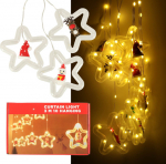RoGer LED Lights Curtain with Figures 3m / 125LED Warm - White