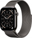 Apple Watch Series 11&nbsp;GPS + Cellular 42mm&nbsp;Slate Titanium Case | Slate Milanese Loop