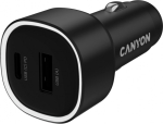 CANYON car charger OnDrive 48 PD 48W USB-A+USB-C Black