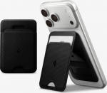 Magnetkinnitusega kaarditasku tugijalaga Slim Fold (MagFit), must, Qi2/MagSafe &uuml;hilduv, Spigen
