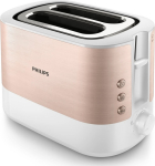 Philips Viva Collection HD2638/11 toaster 7 2 slice(s) 950 W Rose gold, White