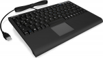 KeySonic ICY BOX ACK-540U+, Mini, Kabelgebunden, USB, membrane Key Switch, Schwarz