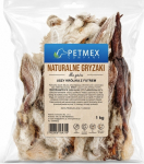PETMEX rabbit ears with fur - dog treat - 1kg
