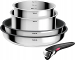 Tefal Ingenio Cook Eat L881S504 5 el. srebrny - stuff: aluminium | Type of cuisine: Ceramic, Electrical, Gas, Induction