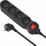 Power Strip Maclean Energy 4 jack 3 m czarna (MCE181)