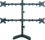Techly Aufstellung - f&uuml;r 4 LCD-Show - Schwarz - screen size: 33-68.6 cm (13"-27")