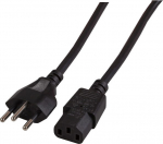 EFB Elektronik EFB Power line Schweiz-C13 180&deg;, black partially insulated,2m