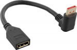 InLine DisplayPort Adapter cable, 8K4K, Downward angled - 0.15m