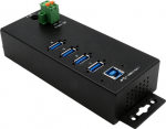 Exsys EX-1186HMVS-2 - USB 3.2 Gen 1 (3.1 Gen 1) Type-B - USB 3.2 Gen 1 (3.1 Gen 1) Type-A - 5000 Mbit/s - Schwarz - Metall