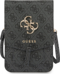 Guess PU 4G Metal Logo Phone Bag grey