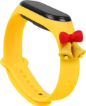 Hurtel Strap Xmas opaska do Xiaomi Mi Band 6 / Mi Band 5 świąteczny silikonowy pasek bransoletka ż&oacute;łty (dzwonki)